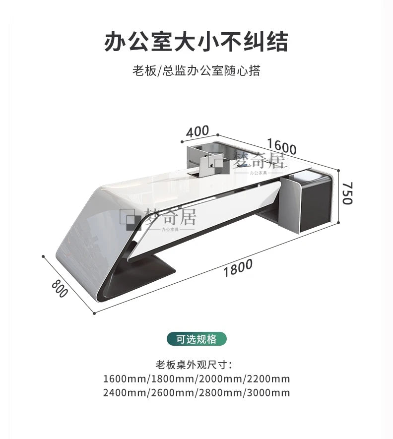 Asthetic Executive Luxury Desk Manager L Shaped Modern Designer Computer Table Organizer Workstation Escritorio Office Furniture