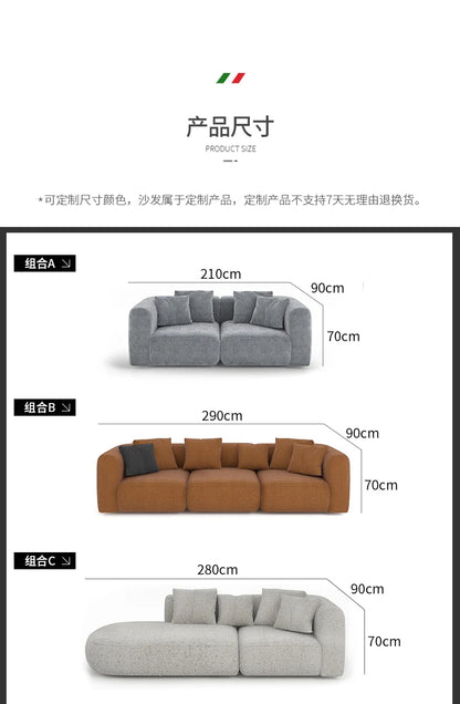 Minimalist modern white sofa