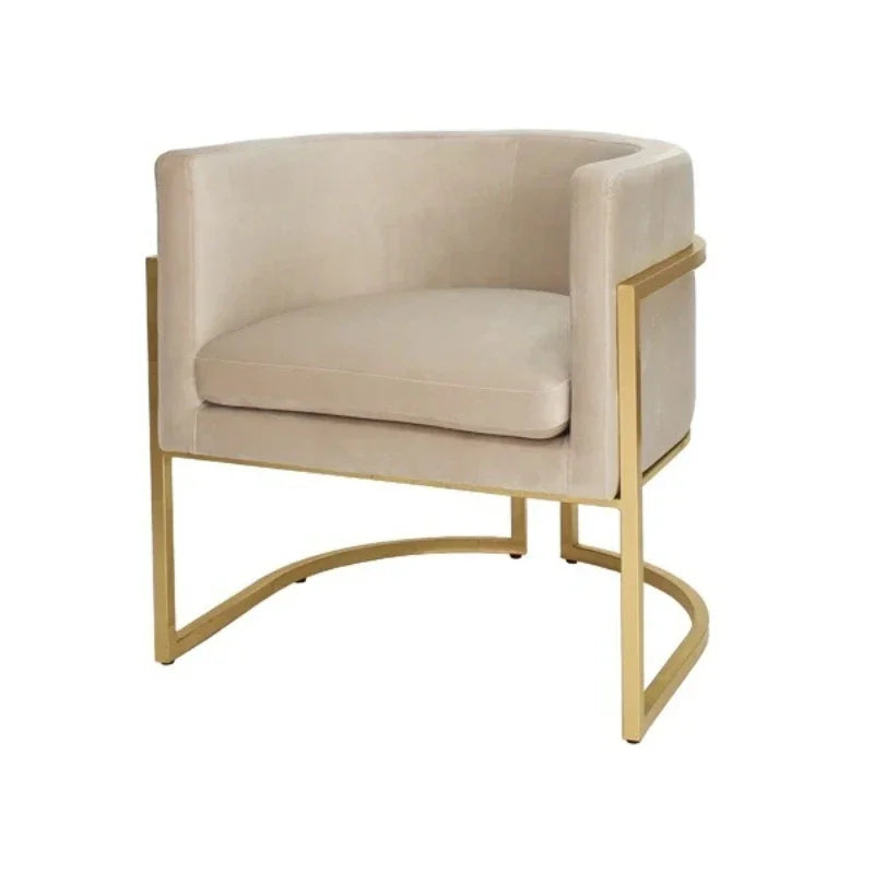 American light luxury wrought iron/stainless steel/dining chair/soft decoration customization/hotel/villa/model room custom