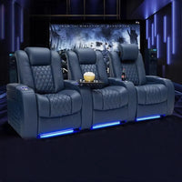 Multifunctional Electric Recliner Home Theater Living Room Sofa Genuine Leather Couch Nordic Cinema Modern Relax Massage Chair