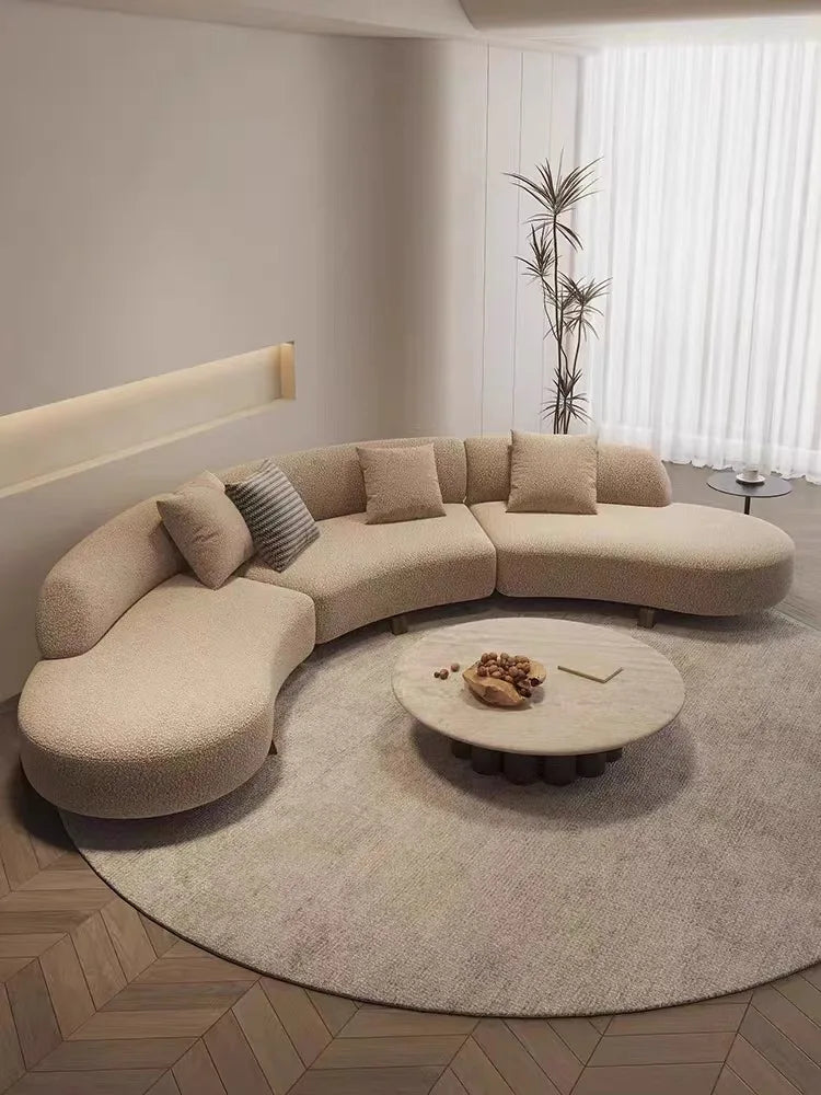 Curved Modern Soft Unique Sofa Kawaii Wood Foam Nordic Luxury Sofa Sectional Lounge Designer Divano Letto Living Room Furniture