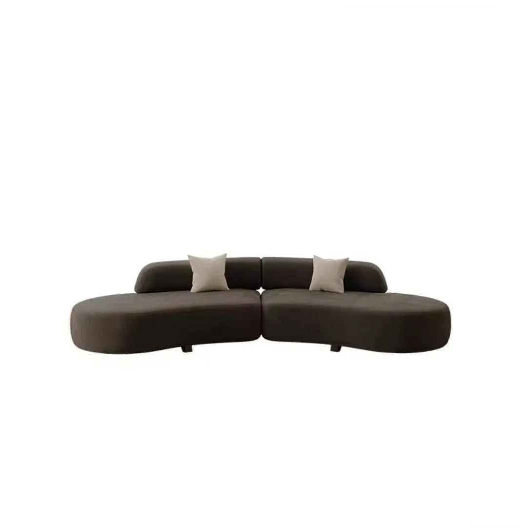 Beauty salon clubhouse lounge area curved sofa coffee table combination