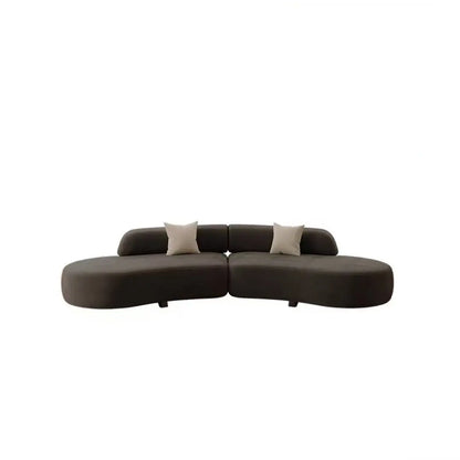 Beauty salon clubhouse lounge area curved sofa coffee table combination