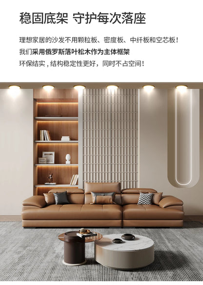 European Living Room Sofa Genuine Leather Sectional Corner Sofas Modular Luxury Sofa Sala De Estar De Luxo Modern Furniture