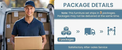 QAZ8-7 Piece Patio Furniture Set Fire Pit Table. Outdoor Conversation Sets Wicker Rattan Sectional Sofa with Coffee TSZ