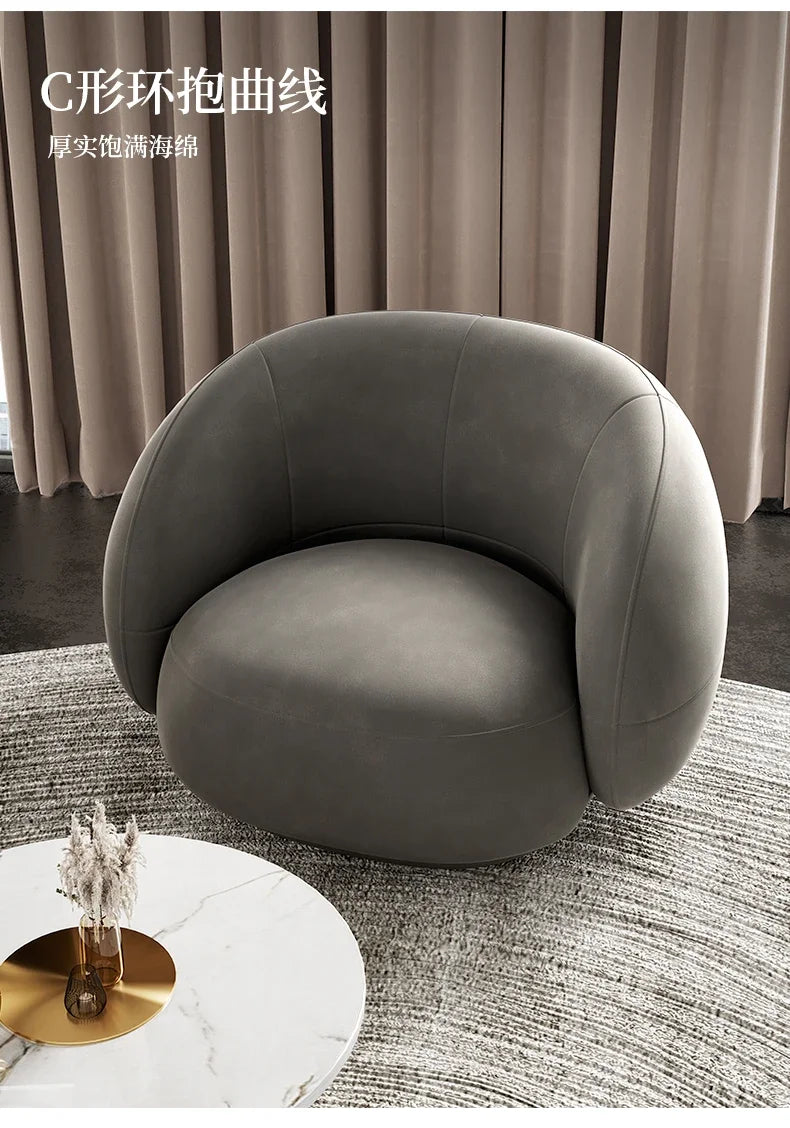 Light luxury lazy balcony leisure chair, personalized and creative, floor-to-ceiling rotating single sofa