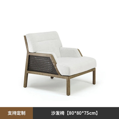 Outdoor rattan sofa, outdoor garden, courtyard, waterproof, sun protection, leisure terrace, furniture combination