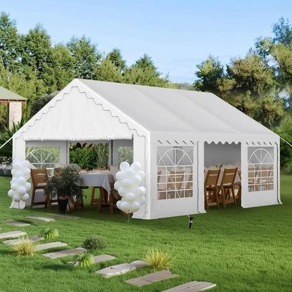 16x20 Outdoor Heavy Duty Party Tent, Large Party Wedding Event Tent with Removable Sidewalls & 3 Storage Bags or Patio Outdoor G