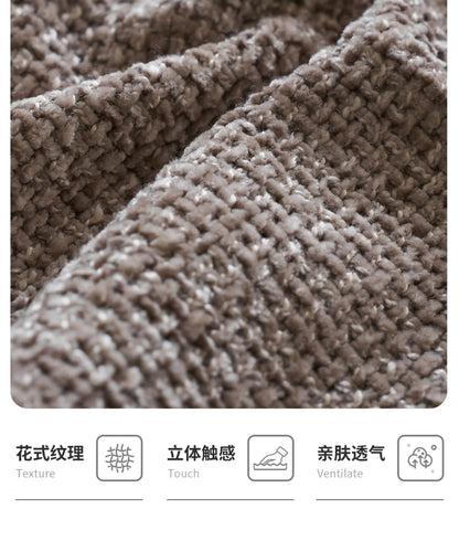 Large Retro Lounge Lazy Sofa Modern Chenille Apartment Living Room Cream Tofu Blocks Style Fabric Armchairs Home Furniture