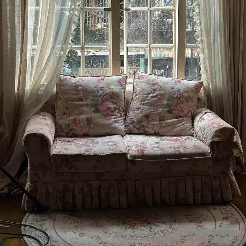 Double Designer Living Room Sofa Europe Floor Romantic Apartment Sofa Elegant Luxury Muebles Para El Hogar Home Furniture