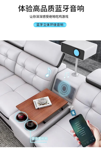 Modern Minimalist Sofa Electric Massage Chiar Floor Multifunctional Corner Sofa Lounges Relaxing Living Room Couch Furniture