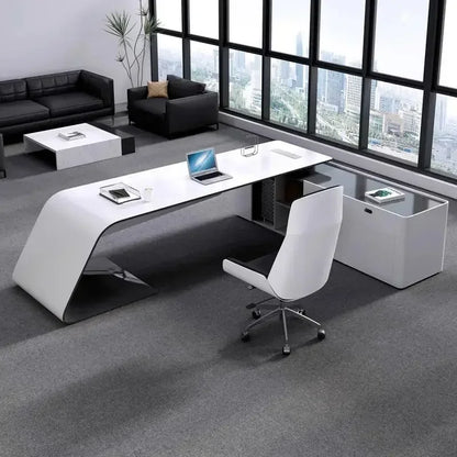 Luxury Long Office Desk Modern Design Storage Multifunctional Office Desk Display Minimalist Mesas Escritorio Trendy Furniture