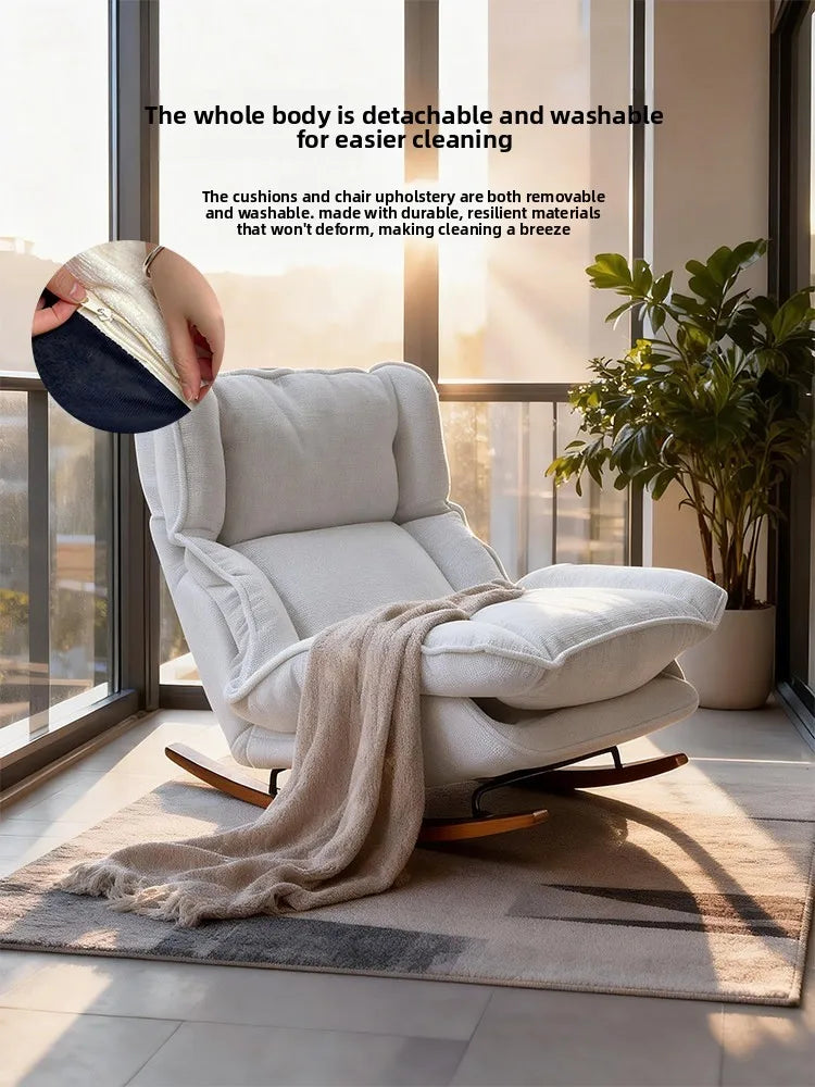Soft Fabric Single Leisure Sofas Adjustable Recliner Balcony Livingroom Multi-functional Lazy Sofa Home Furniture 거실 소파