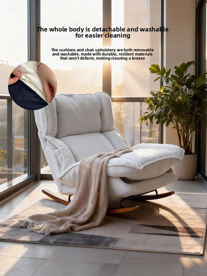 Soft Fabric Single Leisure Sofas Adjustable Recliner Balcony Livingroom Multi-functional Lazy Sofa Home Furniture 거실 소파