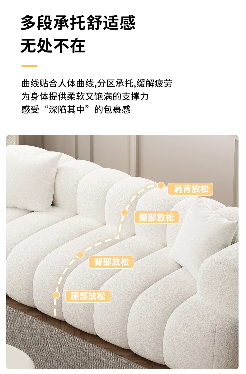 Soft Pillows Stylish European Modern Plush Reclining Sectional Sofa Comfortable Living Room Furniture Trendy Mueble Home Decor