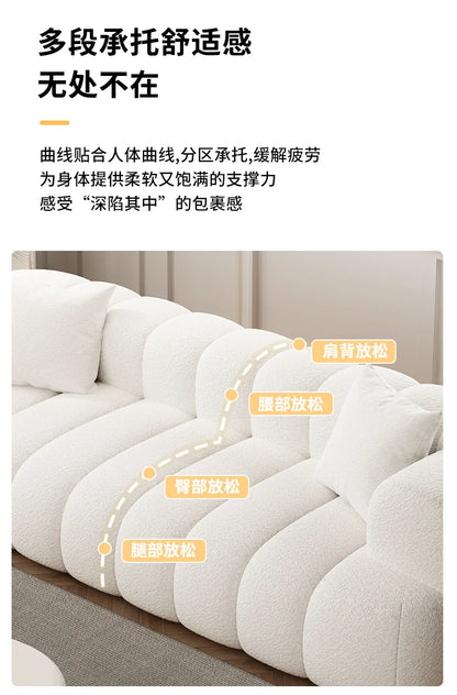 Soft Pillows Stylish European Modern Plush Reclining Sectional Sofa Comfortable Living Room Furniture Trendy Mueble Home Decor