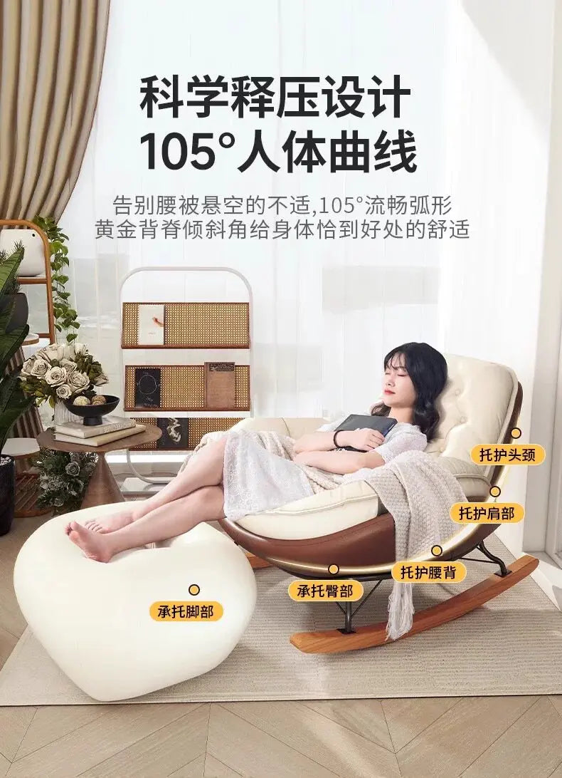 Lounger Balcony Recliner Chair Comfortable Fluffy Floor Hallway Recliner Chair Reading Interior Silla Mecedora Nordic Furniture