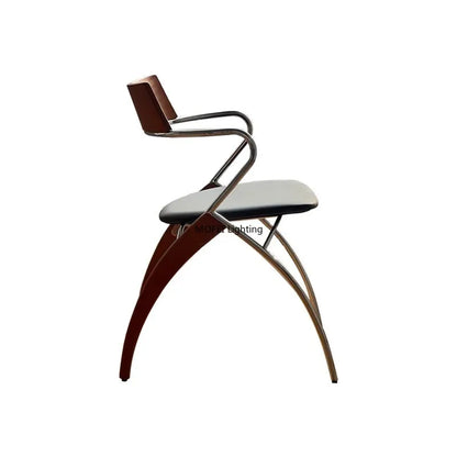 Antique Danish Designer Dining Chair Retro Simple Household Solid Wood Backrest Armchair Net Red Coffee Shop Leisure Chair