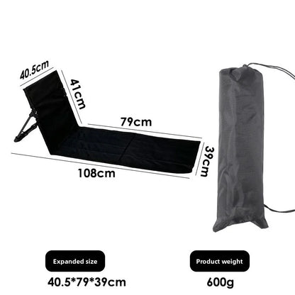 Outdoor Aluminum Alloy Support Pole Lawn Chair Camping Portable Lazy Cushion Extended Folding Backrest Grass Chair