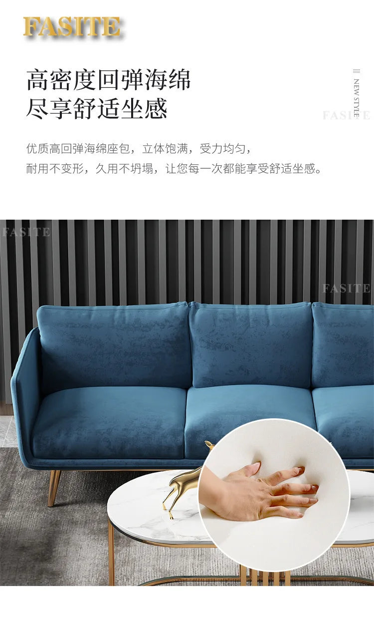 Office sofa Simple modern coffee table combination set Reception room Business meeting three-person sitting area sofa