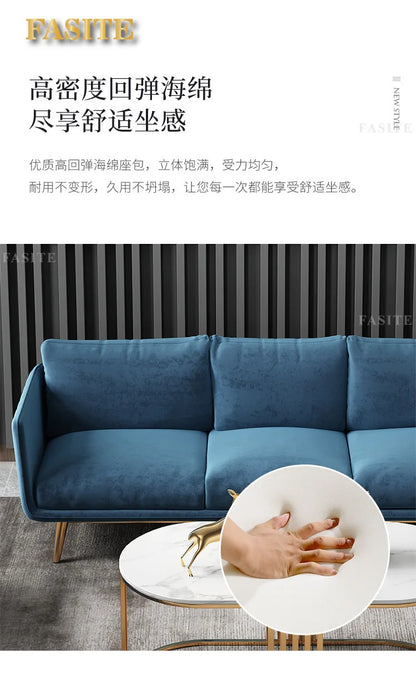 Office sofa Simple modern coffee table combination set Reception room Business meeting three-person sitting area sofa