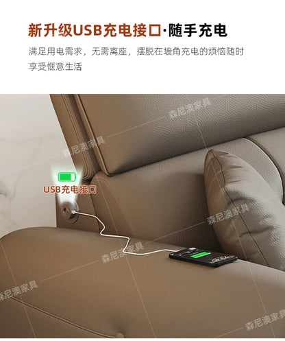 Modern Minimalist Sofa Leather Recliner Corner Living Room Sofa Relaxing Comfortable Muebles Para Habitacion Home Accessories