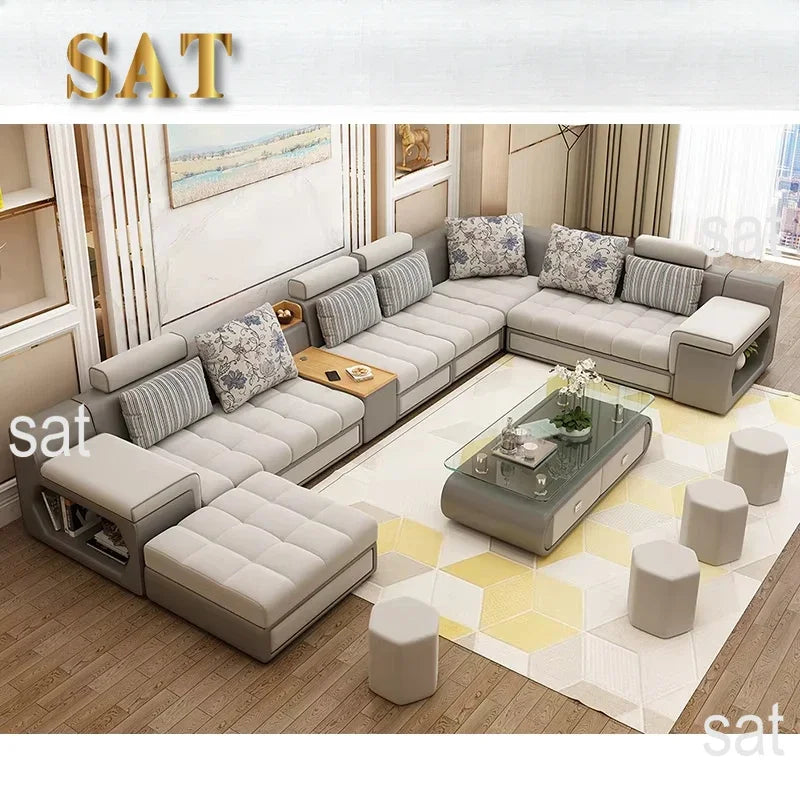 -Modern Design Living Room Sofa Leisure Corner Sofa Set
