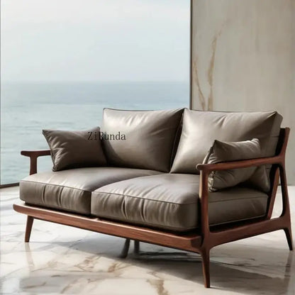 New Chinese Solid Wood Sofa Living Room Sofa