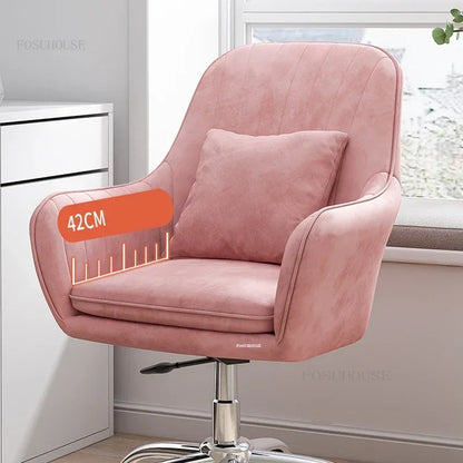 Modern Backrest Computer Chair Nordic Home Office Chairs Lift Swivel Armchair Soft Cushion Game Chair Creative Office Furniture