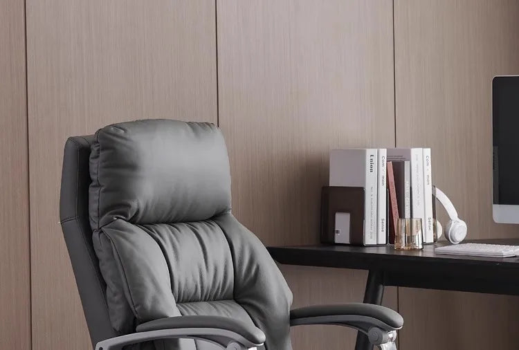 AOLIVIYA Top Layer Cowhide Electric Executive Chair for Home Office Comfortable Computer Swivel Chair Business President Reclini