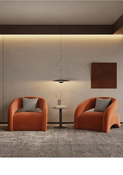 Internet celebrity single chair, living room lazy single sofa leisure chair, light luxury curved balcony chair