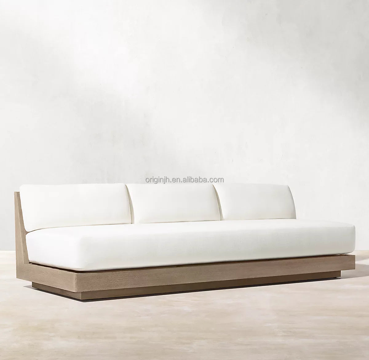 Minimalism Outdoor Garden Sofa Set Popular and Luxury Teak Patio Furniture