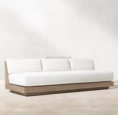 Minimalism Outdoor Garden Sofa Set Popular and Luxury Teak Patio Furniture