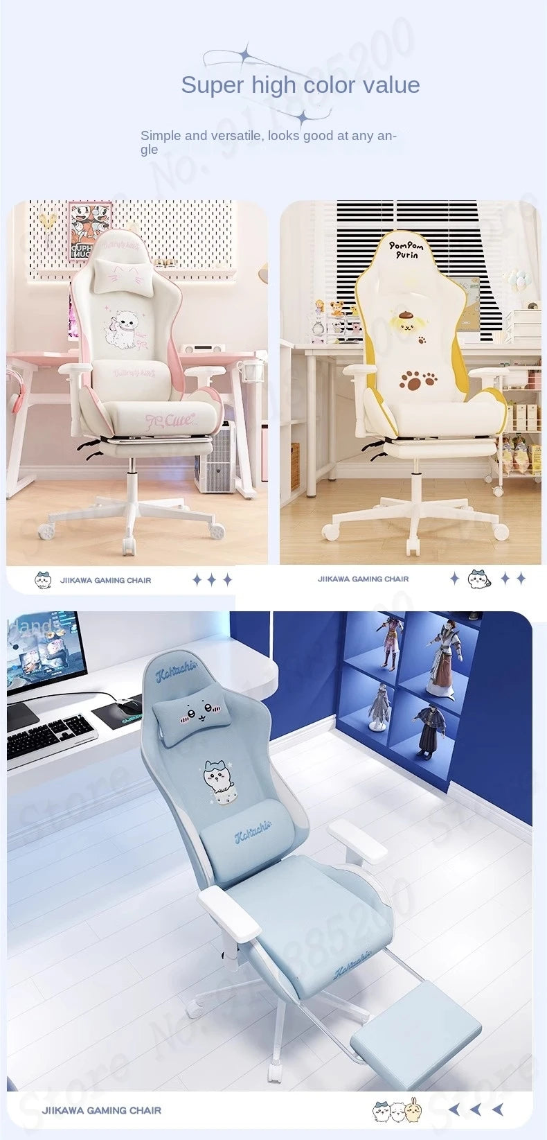 Pink Cute Gaming Chair Ergonomic Internet Celebrity Live Broadcast Computer Chair Home Office Lifting Rotating Reclining Seat