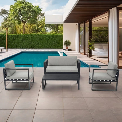 Modern Outdoor Sofa Set for Courtyard Hotel Park & Living Room Wholesale Metal Garden Furniture for Apartment Use