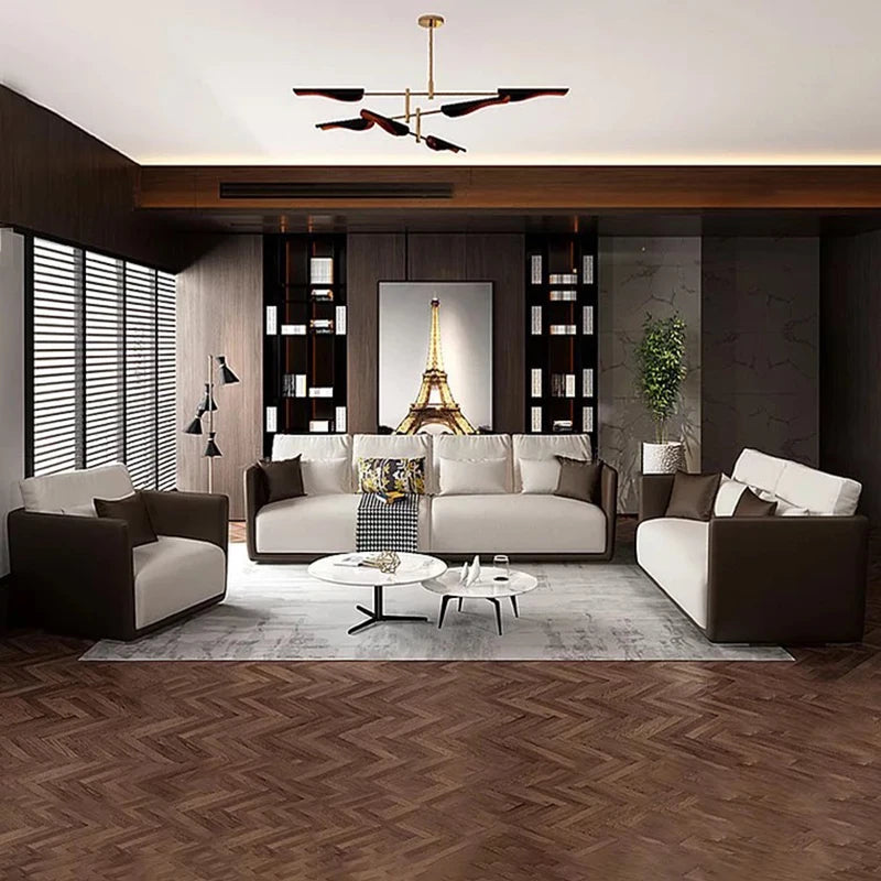Modern Italian Sofa Set Design Metal Corner Couch Nordic Living Room Hotel Office Furniture