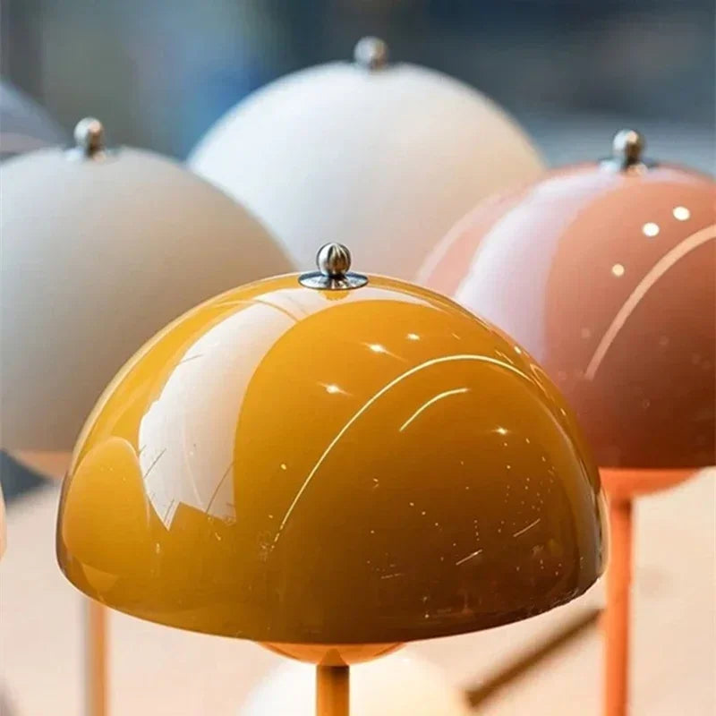 Nordic modern minimalist bedroom bedside lamp creative  flower bud cream style small table