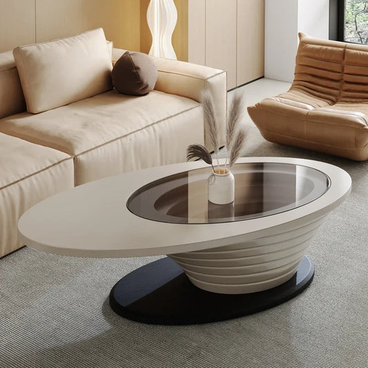 Table basse ronde design livres Table basse unique esthétique nordique