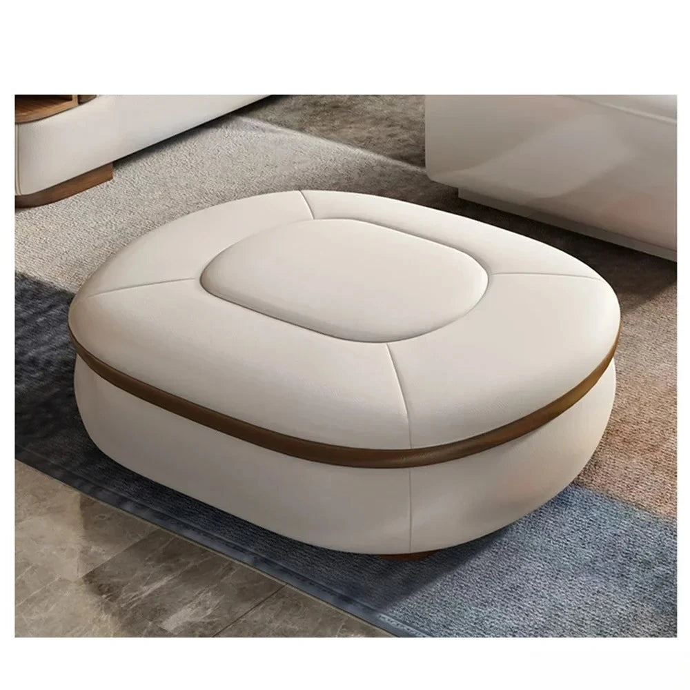 Luxury L-Shaped Genuine Leather Sectional Sofa Sets with USB, Bluetooth Speaker - MINGDIBAO Living Room Italian Leather Couches