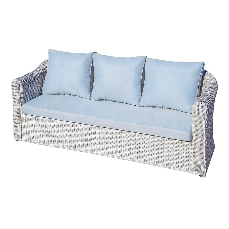 Outdoor rattan sofa combination, courtyard waterproof and sun protection villa, outdoor balcony, leisure furniture combination