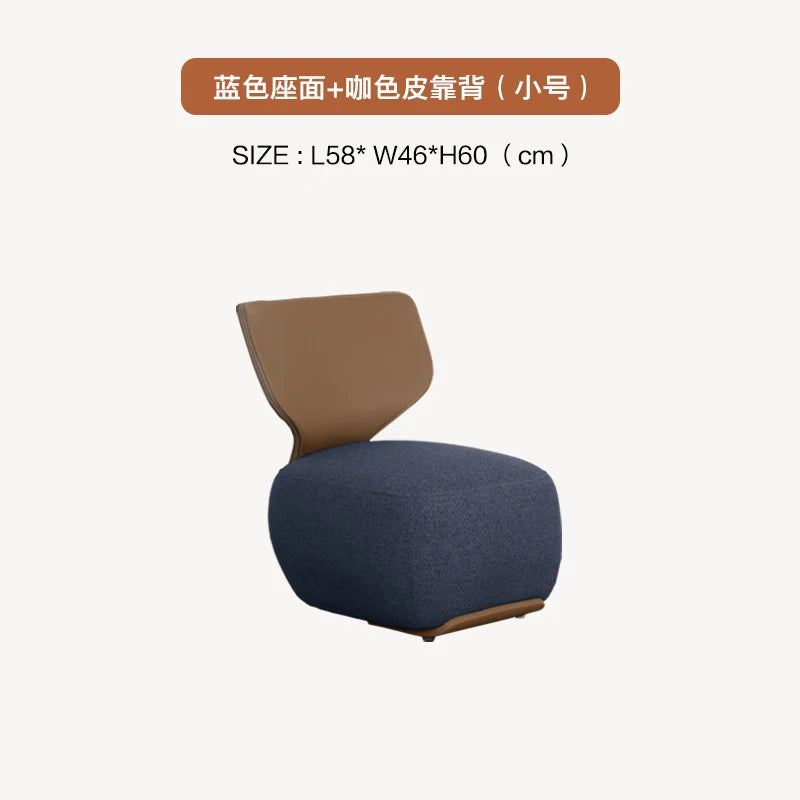 Luxury Fabric Living Room Chair Coffee Shop Living Room Lounges Chair Bedroom Sofa Furniture Low Stool Balcony Leisure Chair t