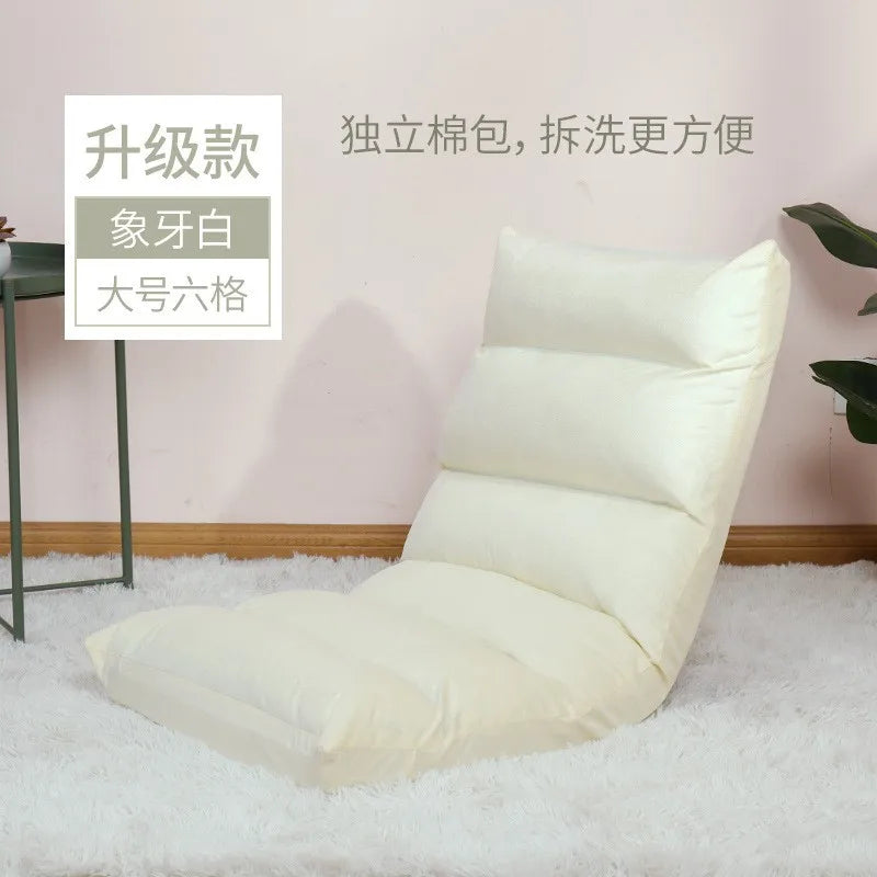 Hot Sale Adjustable Lazy Lounger Sofa Tatami Foldable Lounge Chair Floor Balcony Bay Window Leisure Long Sofa Bed Back Chair