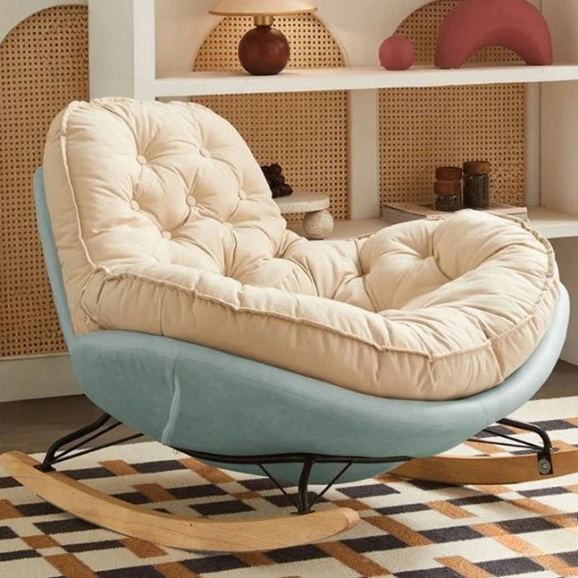 Recliner Comfortable Thickened Wo-od Penguin Rocking Chair Living Room Bedroom Balcony Ho-me Leisure Lazy Sofa Style For Single
