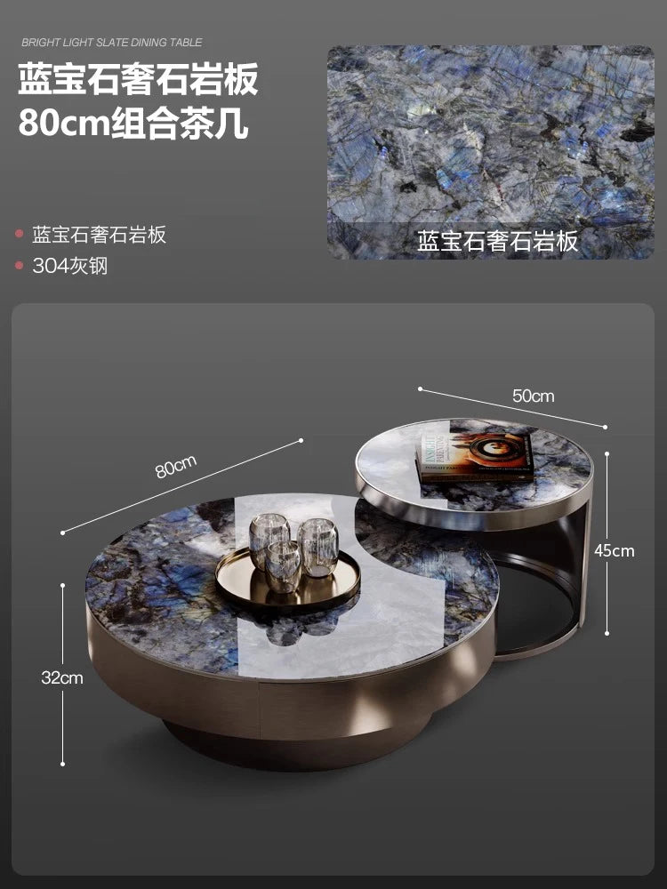 Aesthetic Coffee Table Round Storage Designer Modern Coffee Table Small Salon Metal Mesa De Centro Sala Home Furniture