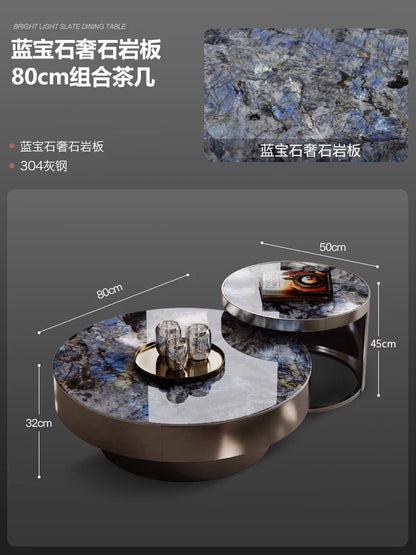 Aesthetic Coffee Table Round Storage Designer Modern Coffee Table Small Salon Metal Mesa De Centro Sala Home Furniture