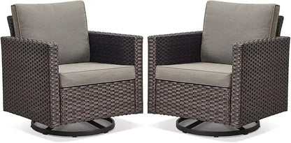 Rattan Wicker 3-Piece Outdoor Patio Set with Sofa, Coffee Table, and Cushions for Garden, Balcony, or Poolside