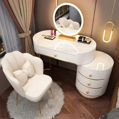 Vanity Table Stand Makeup Vanity Table Girls White Bedroom Desk Vanity Table Drawers Storage Coiffeuse De Chambre Home Furniture