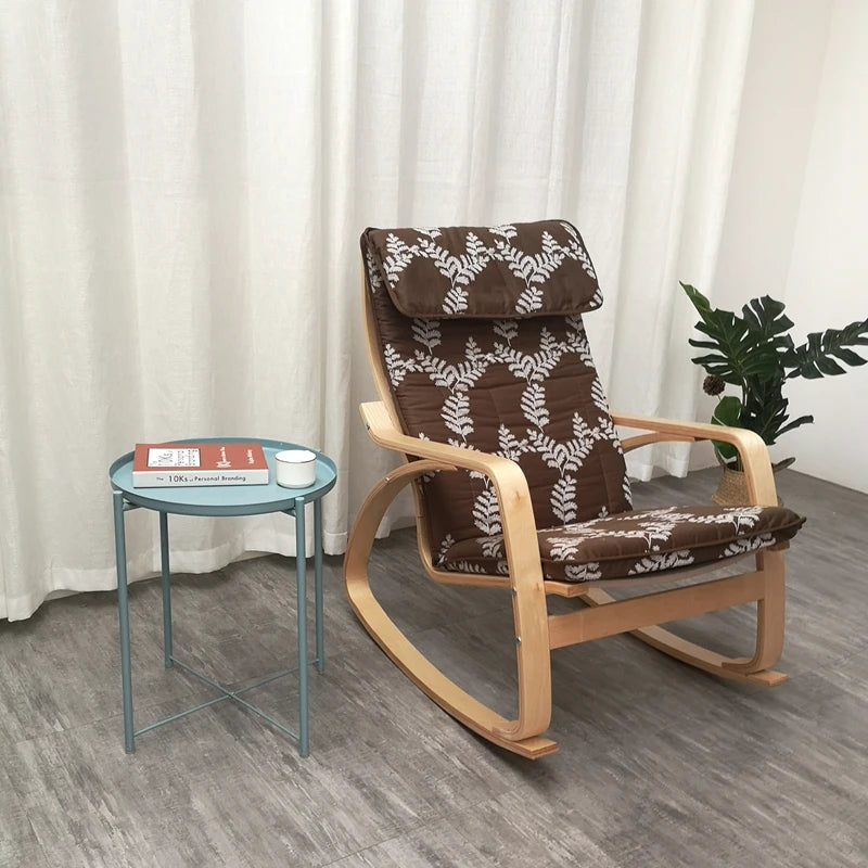 Liveable America Nordic Home Furnishing Bonn Rocking Chair Happy Chair Solid Wood Reclining Chair Lazy Maternity