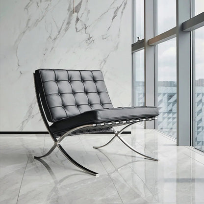 Designer Vintage Barcelona Chair Modern Simple Leather Barclon Italian Personality Single Lounge Chair