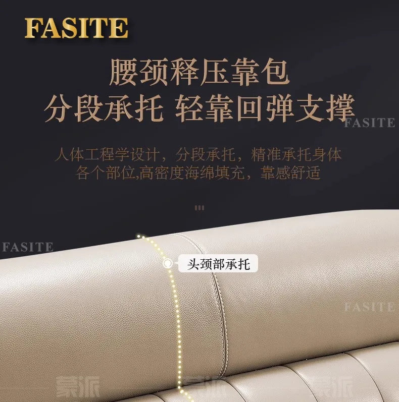New Chinese ebony leather modern high-end living room home sofa furniture